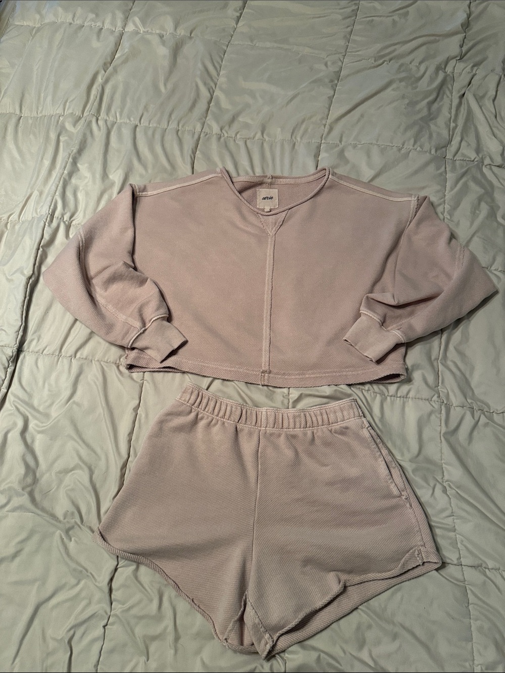 Aerie Cozy Sweatshirt Short Set